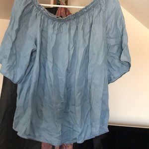Super cute off the shoulder shirt